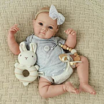 18 inch Light Gray Bettie Reborn Doll with Romper
