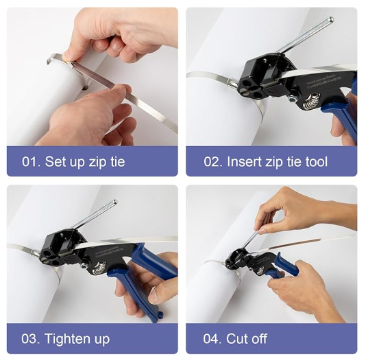 Cable Tie Tensioning Fastening Tools Cable Tie Gun (8)