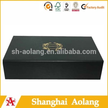 paper matte black folding box with magnetic closure