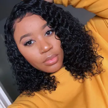 Pixie Curly Virgin Human Hair Bundles with Closure 10A Grade Weave Hair pixie curls vietnamese