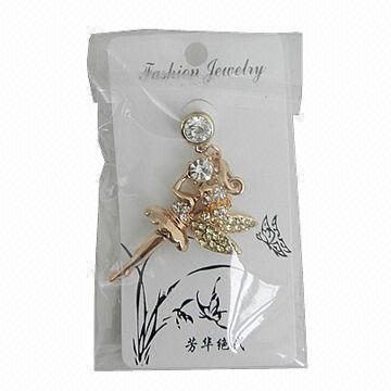 Promotional Alloy Keyring with Rhinestone and Coin Holder