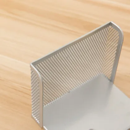 Open notepad box metal grid office stationery storage