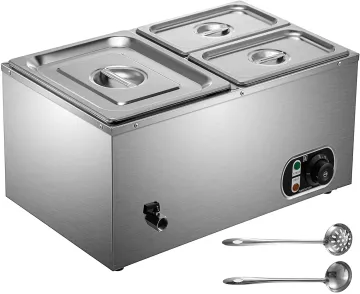Commercial Popular Stainless Steel Bain Marie with Three Pans