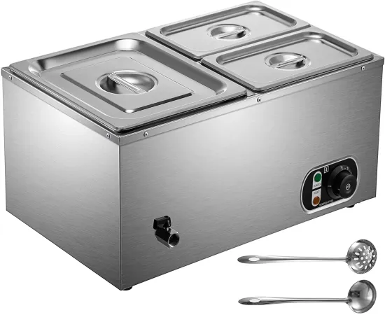 Commercial Popular Stainless Steel Bain Marie with Three Pans