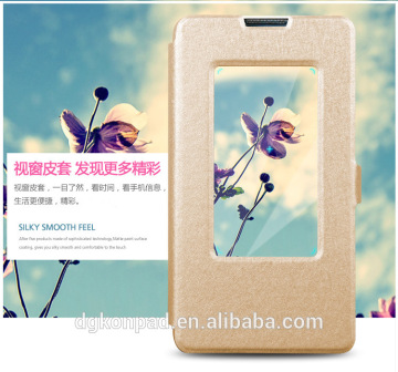 Flip leather metal bumper back case cover for gionee elife s7