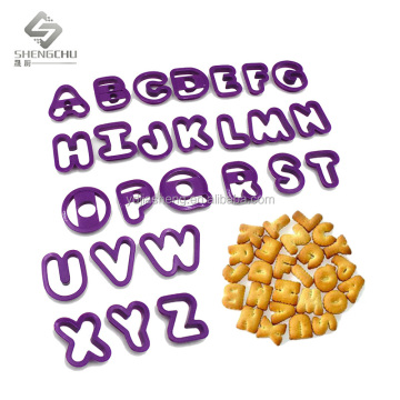 Hot Sale Baking Tools Set: Letter Shape Mini Biscuit Mold & Plastic Alphabet Cookie Cutters for Home Use
