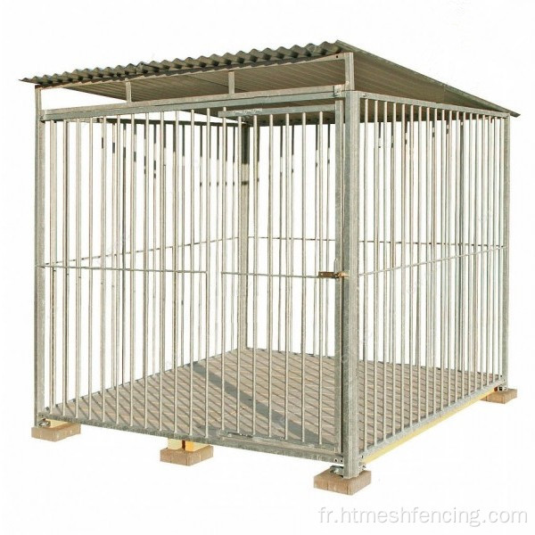Cage de chiens en acier inoxydable robuste en plein air