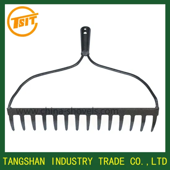 Garden steel lawn leaf rake head
