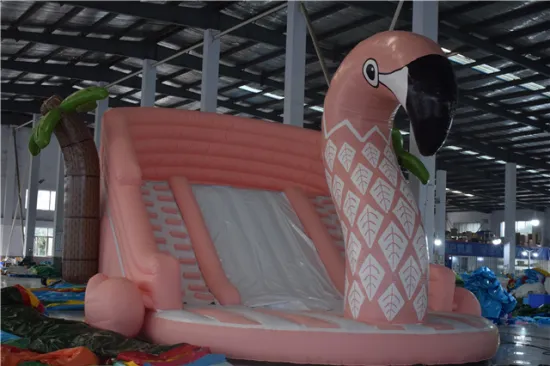 2022 new design pink swan Outdoor party jumpers inflatable jumping castle for kids