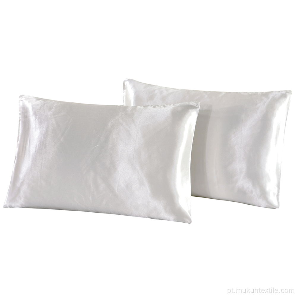 Capas de travesseiro padrão de cetim de seda com fechamento de envelope