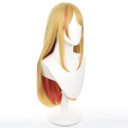 75cm Long Straight Claw Golden Orange Rubii Hoshino Cosplay Wig - OSHI NO KO Anime Wig for Women