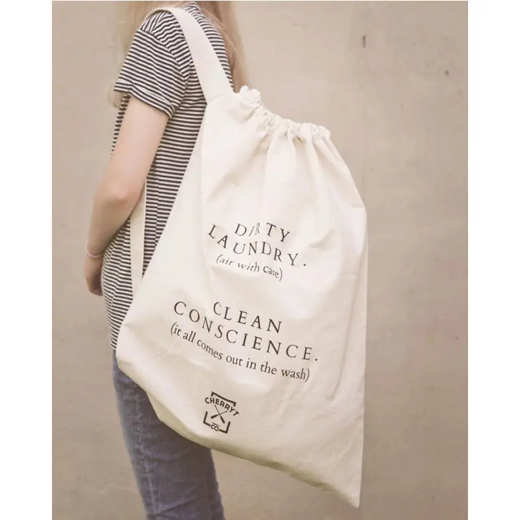 Sacs à linge de la toile de coton fabriqués