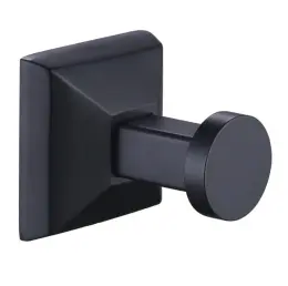 Wall Mounted Bathroom Robe Hook With Matte Black