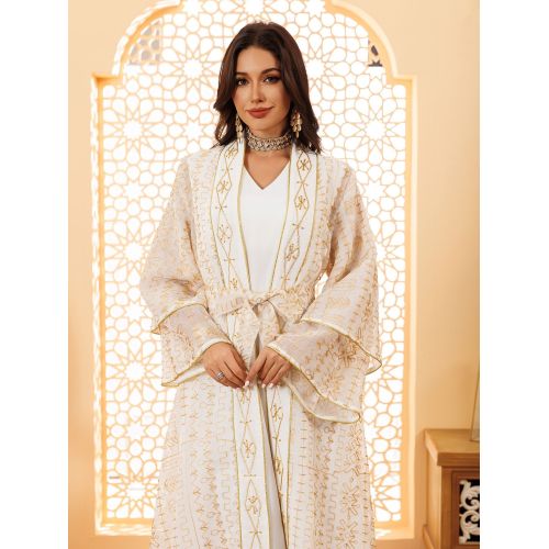 ست دو لایه آستین گشاد Jalabiya Abaya