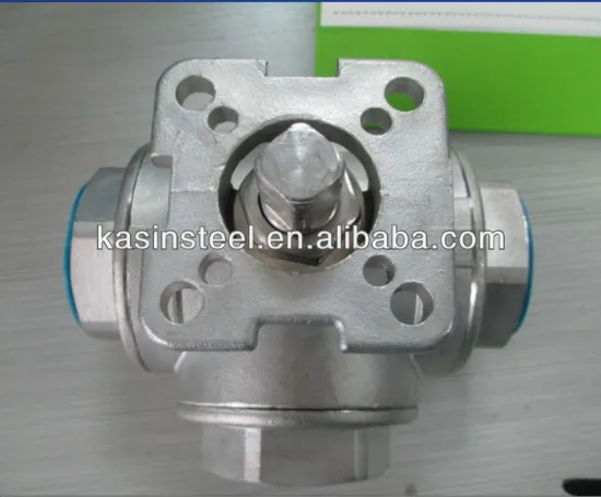 WCB 3 way ball valve with pneumatic actuator
