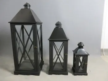 wooden outdoor lantern