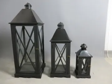 wooden outdoor lantern