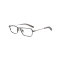 Designer rechthoek titanium frame bril