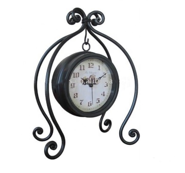 Archaize 6 Inch Metal Antique Vintage European Decorative Desk Clock