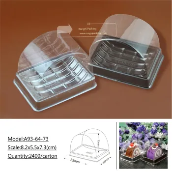 plastic PVC sushi cake cookies packing box