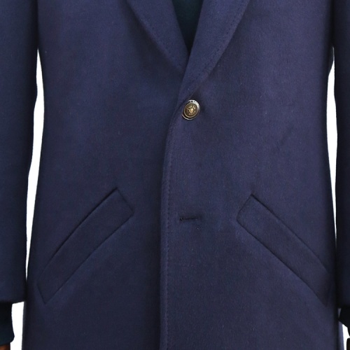 New Men's Cashmere Overcoat with Shawl Lapel