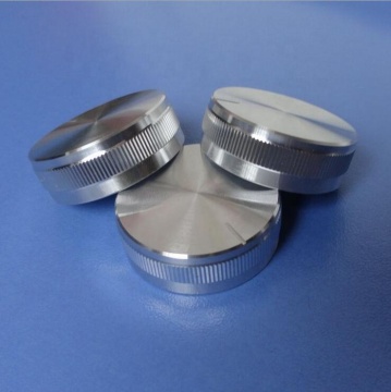 CNC Turned Aluminum Rotary Switch Knob with Silver Anodized Finish