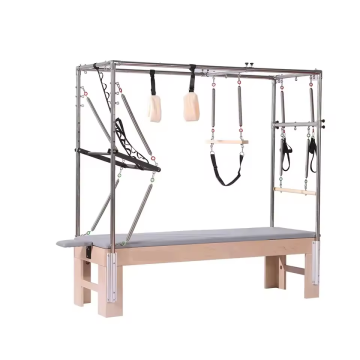 Maple Wooden White Pilates Equipment Set with Piano Steel Springs - Balanced and Cheap Commercial Pilates Equipments