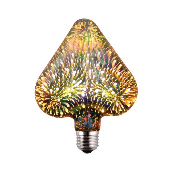 360 degree 3D Heart-shaped vintage edison style led light bulb for decoration bedroom