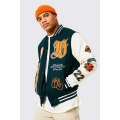 Dark Green Varsity Baseball Jacket