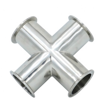 3\" 76.2mm SMS Sanitary Stainless Steel AISI304 Tri Clamp 4-Way Cross Pipe Fittings
