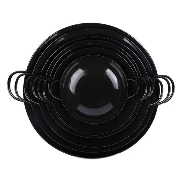 New Style 12PCS Double Handle Kitchenware Casserole Enamel Steel Pot Stainless Steel Rim Cookware Set