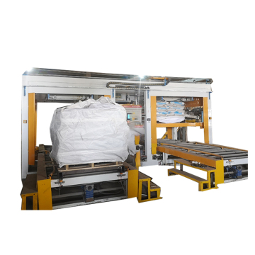 Carton Stacking Robot Palletizer Machines for Rice Flour and Cement Manufacturing