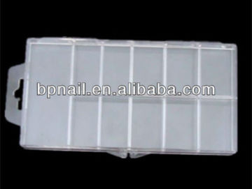 Empty Plastic Nail Art Tips Storage Box Case
