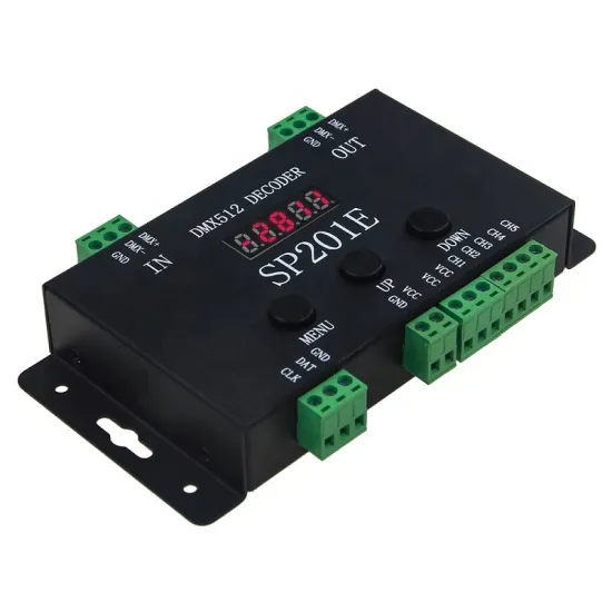 SP201E DMX to SPI Controller Decoder for 5 Channel DMX512 RGB WW LED Light Strip