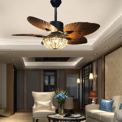 JYLIGHTING Retro American Luxury Chandelier Fan with Light - Modern Ceiling Fan Lights