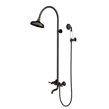 Exposed 3 Handle Tub And Shower Faucet