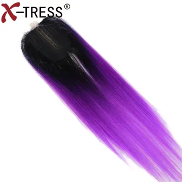 x- tress new ombre color high temperature fibre synthetic weave hair packs bundles & closure