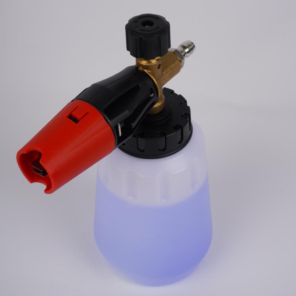 Botella de jabón de lanza de espuma de nieve de alta presión con 1/4 herramientas de limpieza automática de conector de liberación rápida