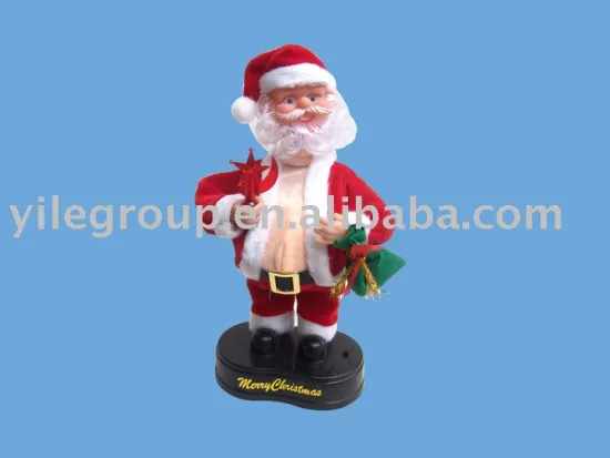 10"santa twithed belly/santa claus toys/electrical santa