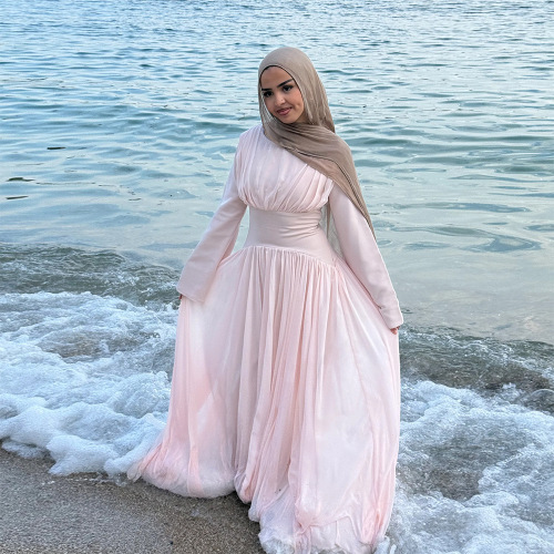 لباس ماکسی شیفون شیفون چین دار زیبا