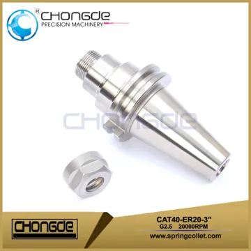 High Precision CAT40-ER20-3" Collet Chuck CNC Machine Tool Holder