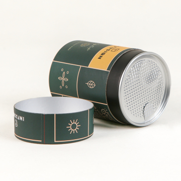 Colorful Food Grade Paper Cans with Embossed Surface for Tea and Coffee