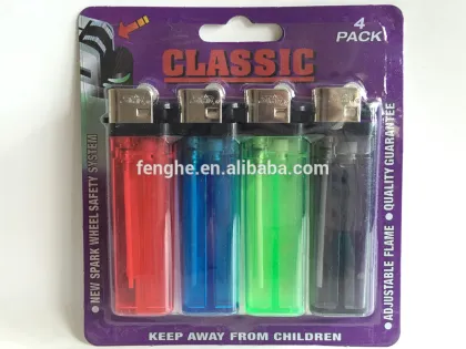 cheap ISO9994&CR disposable flint clear/transparent cigarette plastic lighter FH-002 like Taiyo