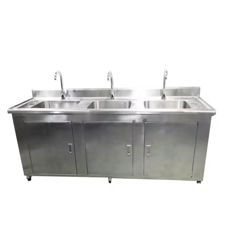 Operating Room Sink Stainless Steel Hospital Foot Control Sensor Hand Washing Sink