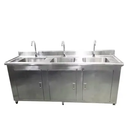 Stainless Steel Sink Cabinet Hand Washing Scrub Sink