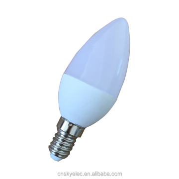 Sky Factory C37 LED Candle Bulb - 10 Pack 5630 SMD LEDs, Dimmable, Multi-Voltage (110V/230V/85-265V), E14/E27 Base, 37x104mm