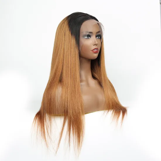 1B 27 30 Blonde Brazilian Straight Lace Front Wig 13x4 Colored Ombre Human Hair Wigs Pre Plucked Remy Brown Lace Front Wig