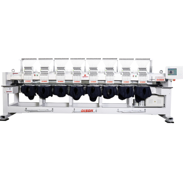 8 Head Cap Embroidery Machine with 400x450mm Frame Area - DS-ECT1208