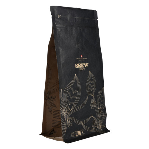 Printed Colored Glossy Foil-Lined Paper Coffee Bags With Custom Logo Printing