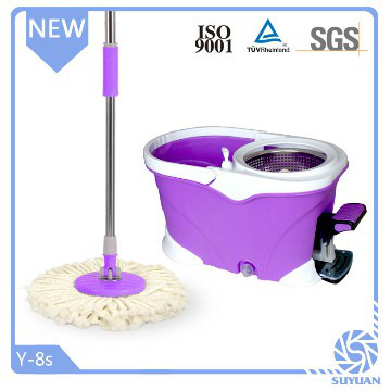 360 mudah mop dengan dispenser sabun, dengan saliran air